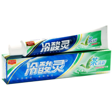 冷酸灵 茶清新双重护敏感牙膏茉莉茶香110g*4支装440g官方标配